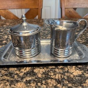 Vintage Farber Bros. Krome Kraft Cream & Sugar Set
